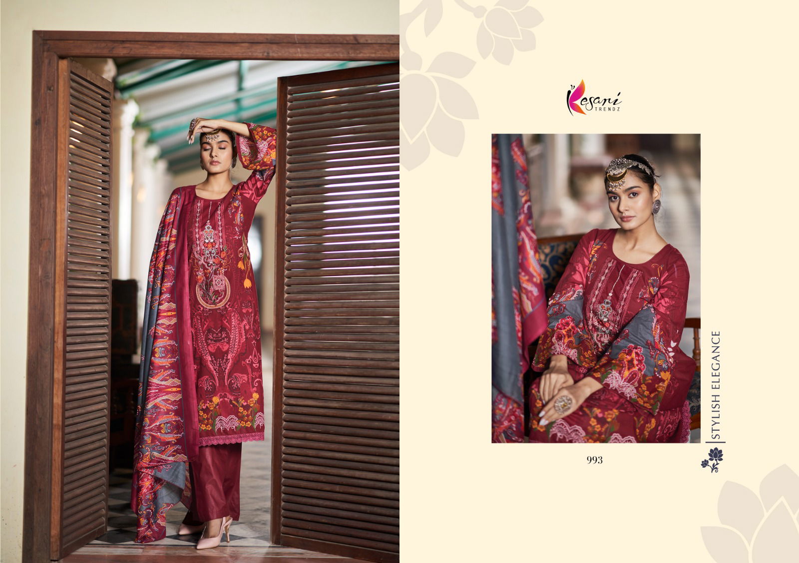 Kesari Casual Wear Wholesale Karachi Cotton Dress Material